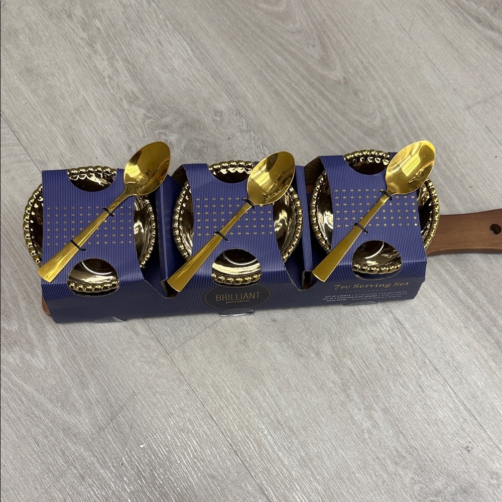 Rebrilliant Gold Serveware Set with Spoons